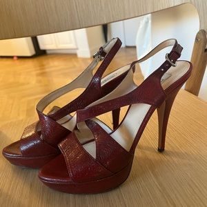 PRADA burgundy high heels. EU 39 US 8.